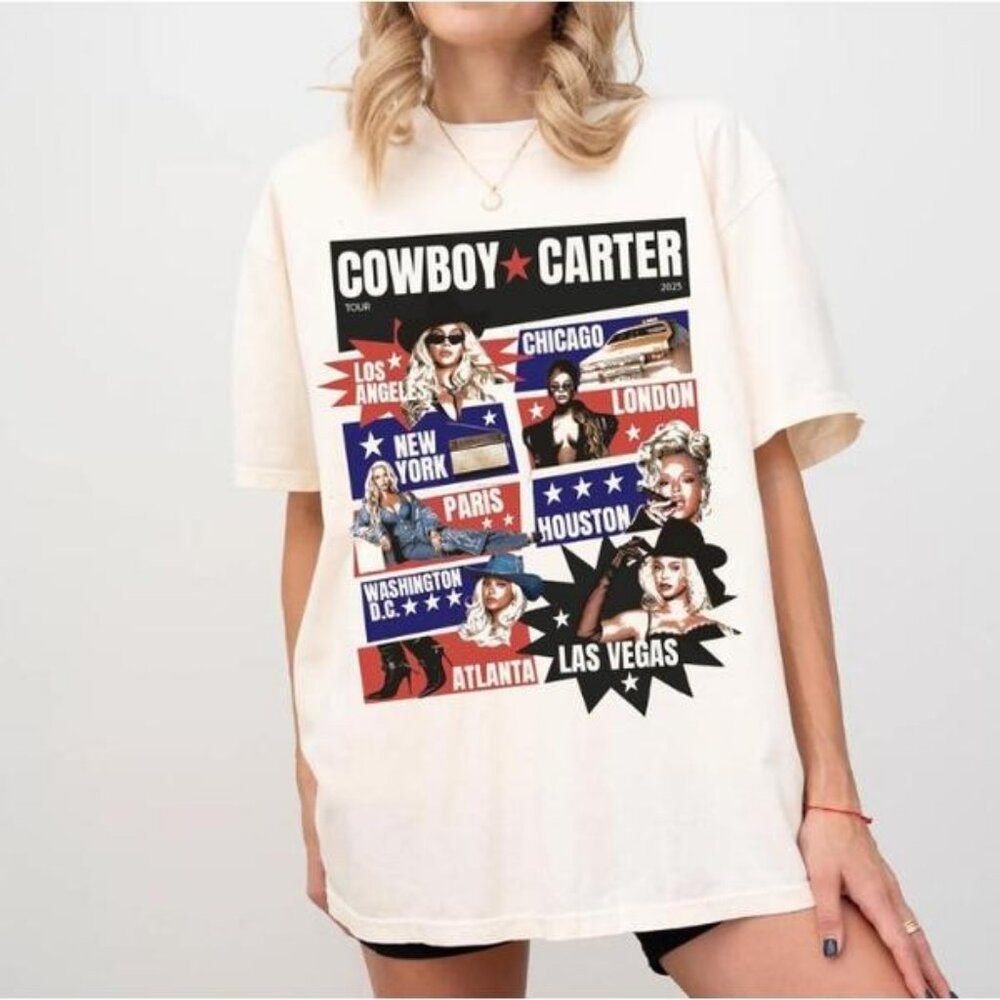 Beyoncé Cowboy Carter T-Shirt – Retro Western Graphic Tee